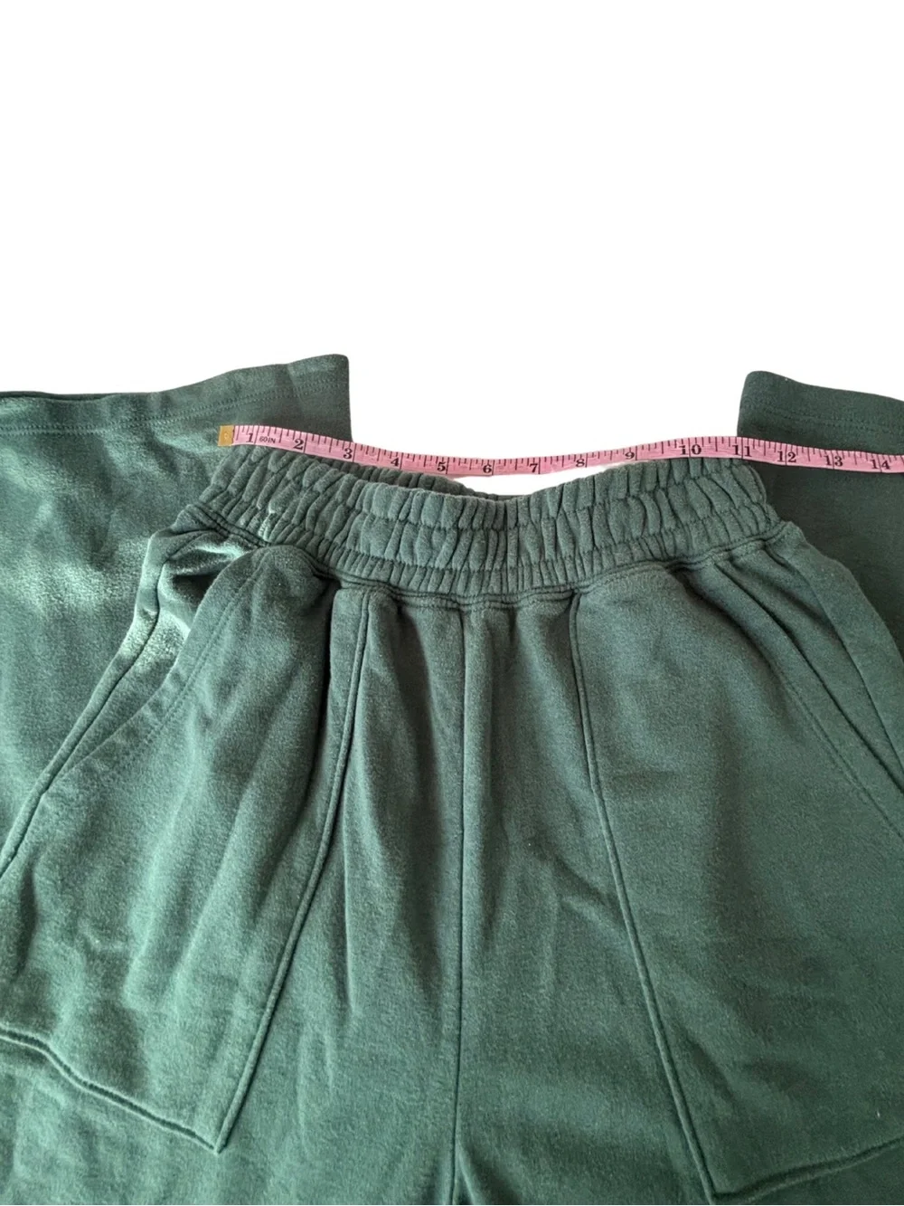 H&M wide leg emerald green sweatpants